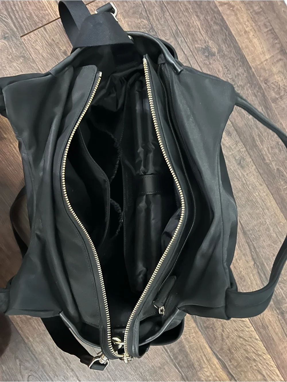 Kate Spade Black Diaper Bag with Dual Handles and Shoulder Strap